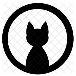 256x256 Cat Icon Of Glyph Style