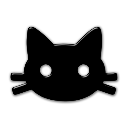 420x420 Vector Black Cat Icon