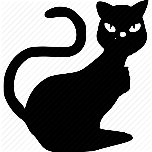 512x512 Animal, Black Cat, Halloween, Kitty, Night, Pet, Tomcat Icon