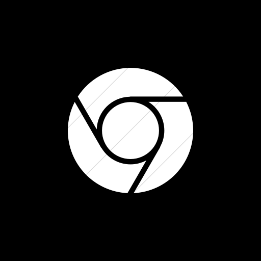 512x512 Iconsetc Flat Square White On Black Raphael Chrome Icon