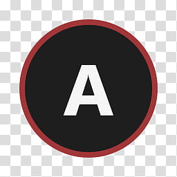 256x256 Circular Icon Set, Access, Black, White, And Red A Transparent