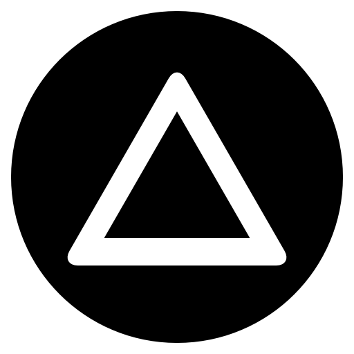 512x512 Playstation Triangle Black And White Icon Playstation Flat