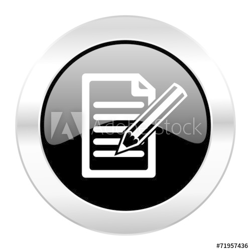 500x500 Subscribe Black Circle Glossy Chrome Icon Isolated