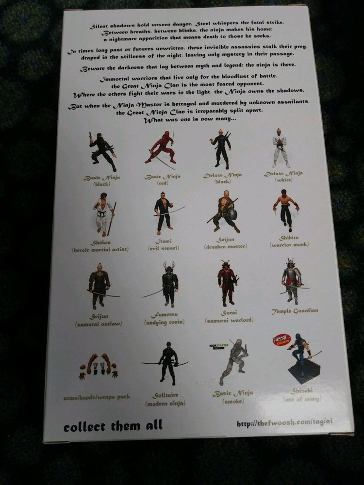 750x1000 Articulated Icons Feudal Series Deluxe Ninja White Vers