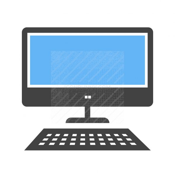 600x600 Desktop Blue Black Icon