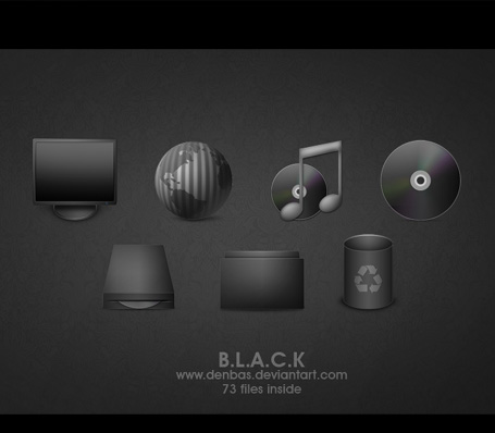 455x398 Black Png Icons