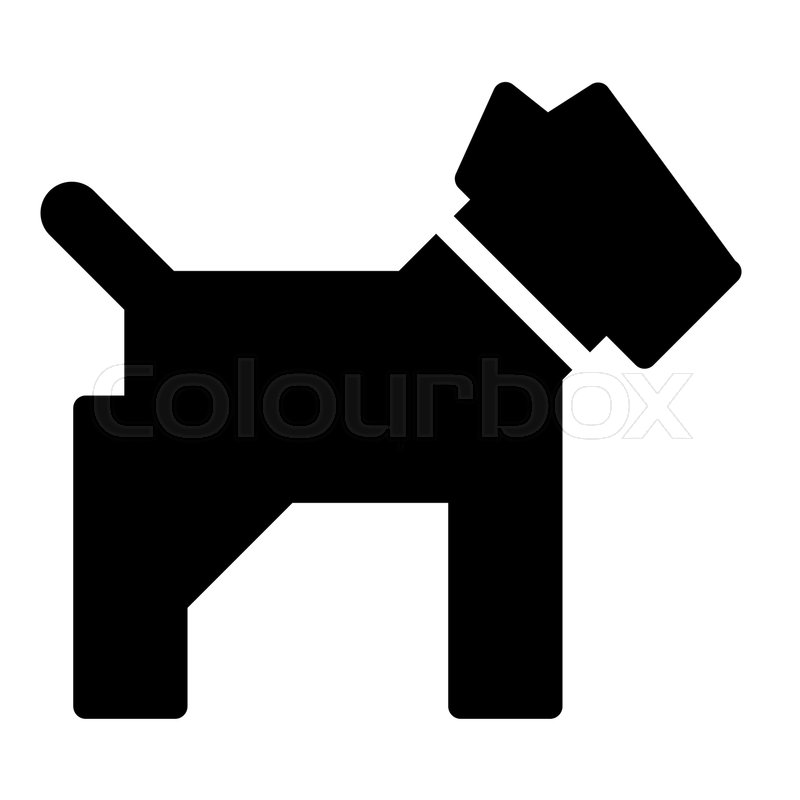 800x800 The Dog Simple Vector Icon Black And Stock Vector Colourbox