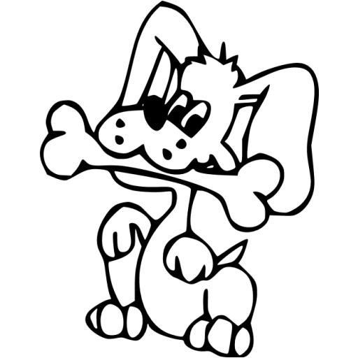 512x512 Black Dog Icon