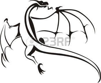 350x287 Tattoo Designs Tribal Dragons Icon Illustration Tribal Drawings