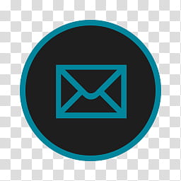 Circular Icon Set, Mail, Teal And Black Email Icon Transparent 256x256 Circular Icon Set, Mail, Teal And Black Email Icon Transparent