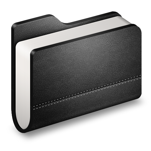 512x512 Library Black Folder Icon Alumin Folders Iconset Wil Nichols