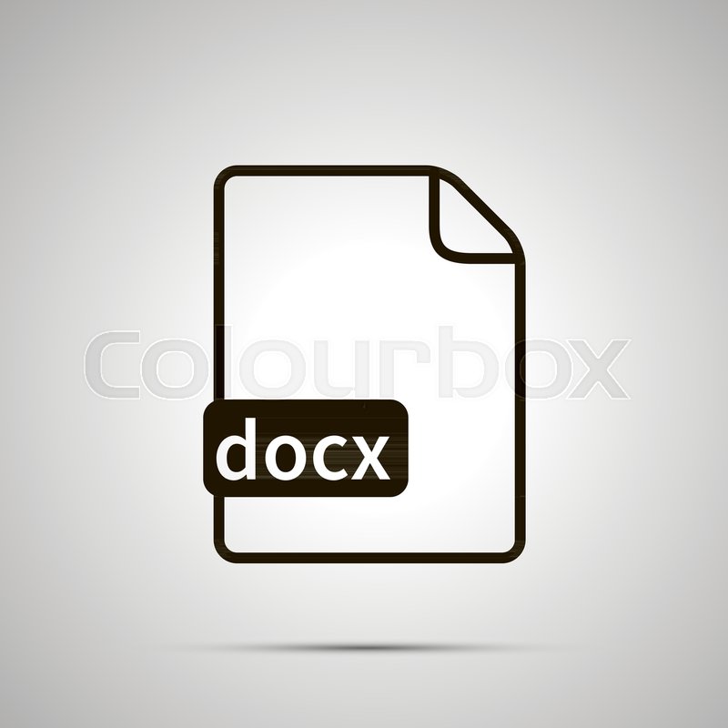800x800 Simple Black Icon With Docx Stock Vector Colourbox