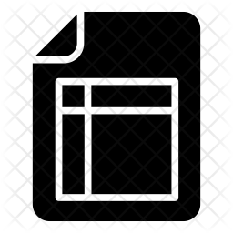 256x256 Table Icon Of Glyph Style