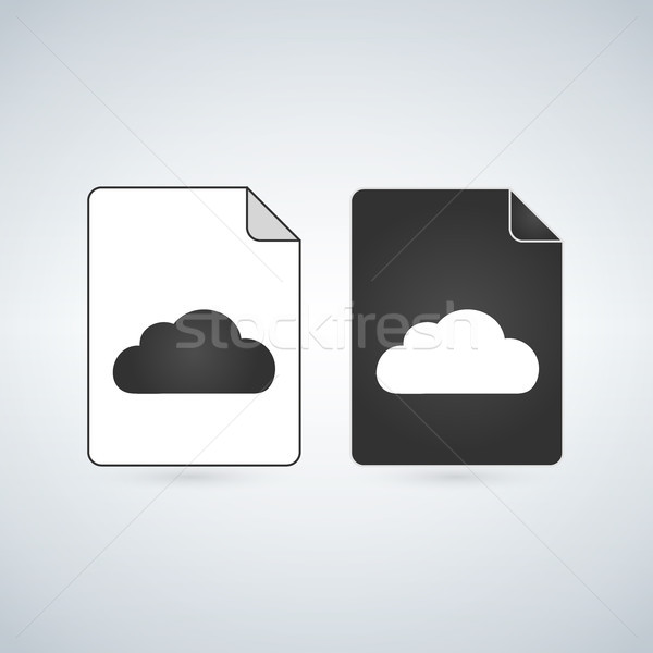 600x600 Black And White Cloud Icon, Vector Illustration Isolated