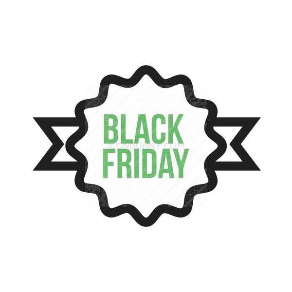 600x600 Black Friday Line Green Black Icon