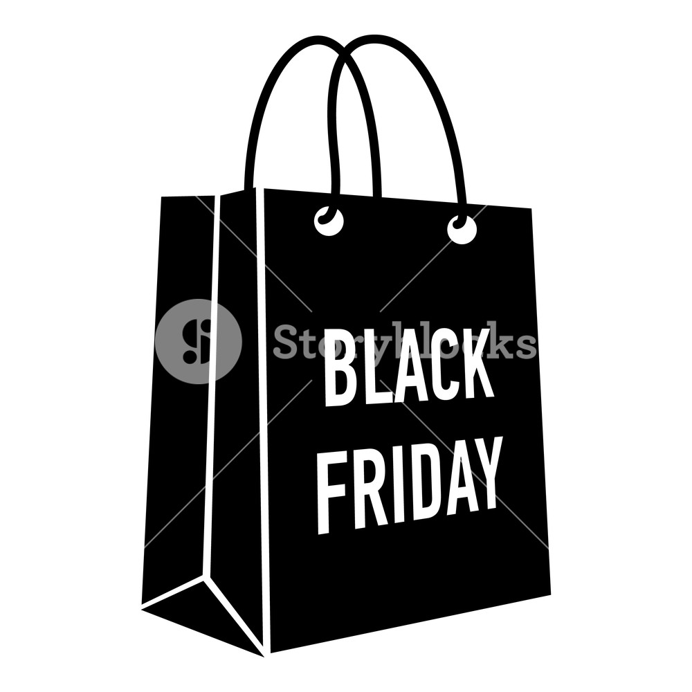 1000x1000 Bag Black Friday Icon Simple Illustration Of Bag Black Friday