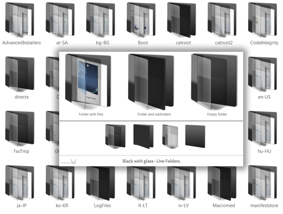 909x686 Black With Glass