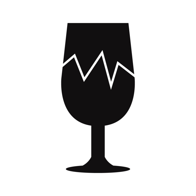 640x640 Broken Glass Icon, Black, Recycling, Break Png And Vector