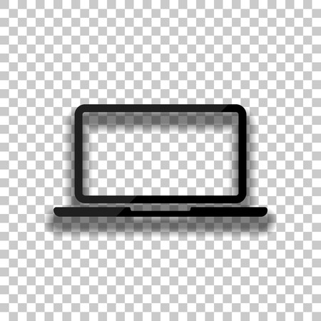 450x450 Laptop Or Notebook Computer Icon Black Glass Icon With Soft
