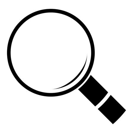 450x450 Vector Illustration Of Transparent Magnifying Glass Icon In Black