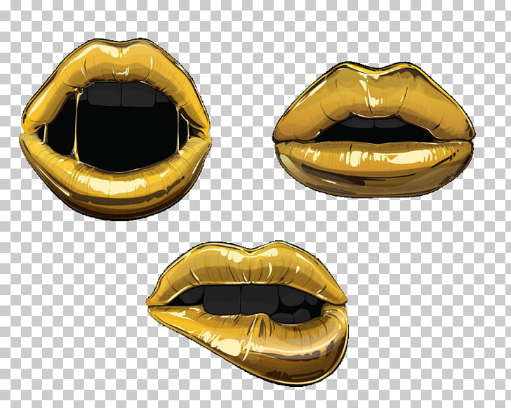 728x581 Lip Euclidean Icon, Black Gold Lips Mouth, Three Brown Human Lips