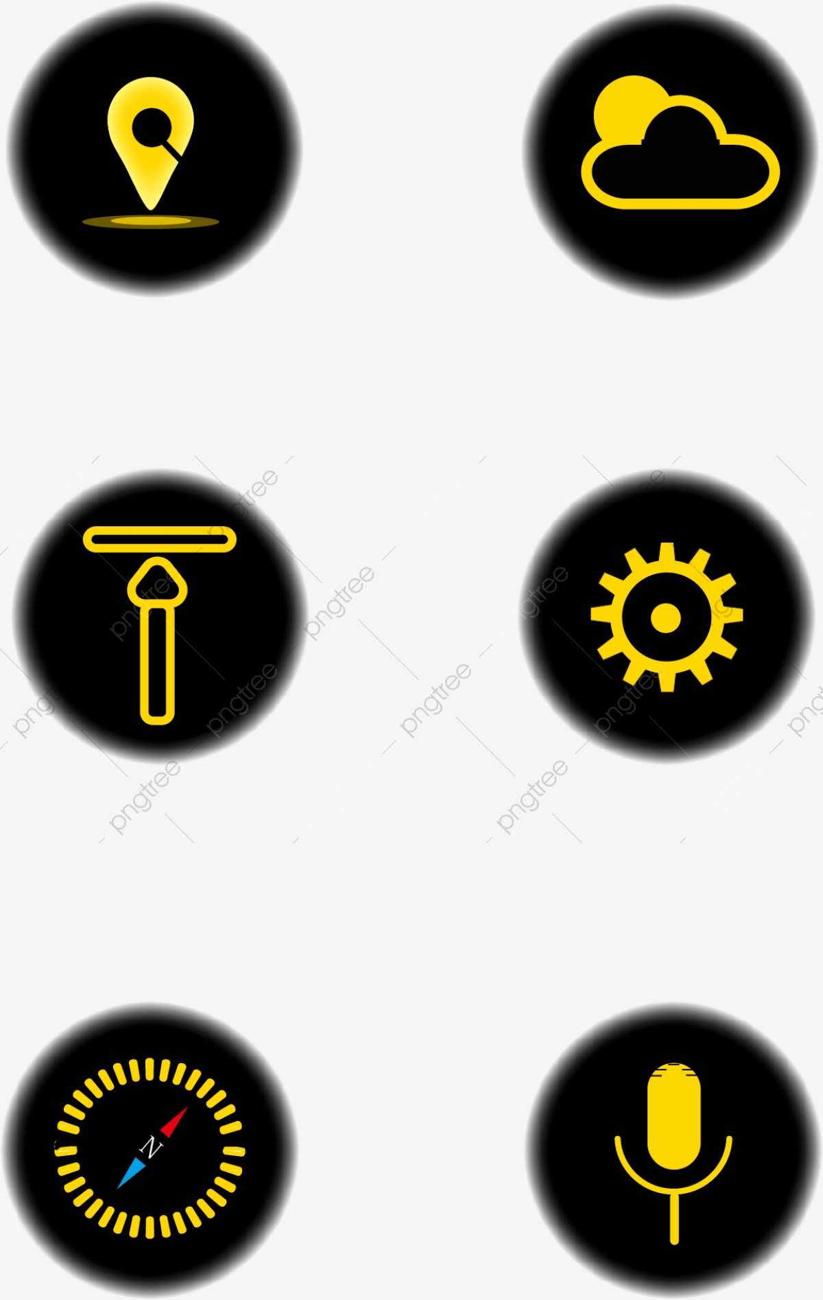 1200x1895 Mobile App Simple Black Gold Atmosphere Icon Element, Mobile Phone