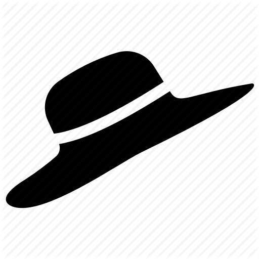 512x512 Black Hat, Fancy Hat, Floppy Hat, Headwear, Womens Hat Icon