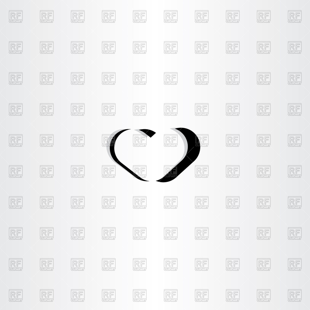 1200x1200 Black Heart Icon Vector Image Of Signs, Symbols, Maps