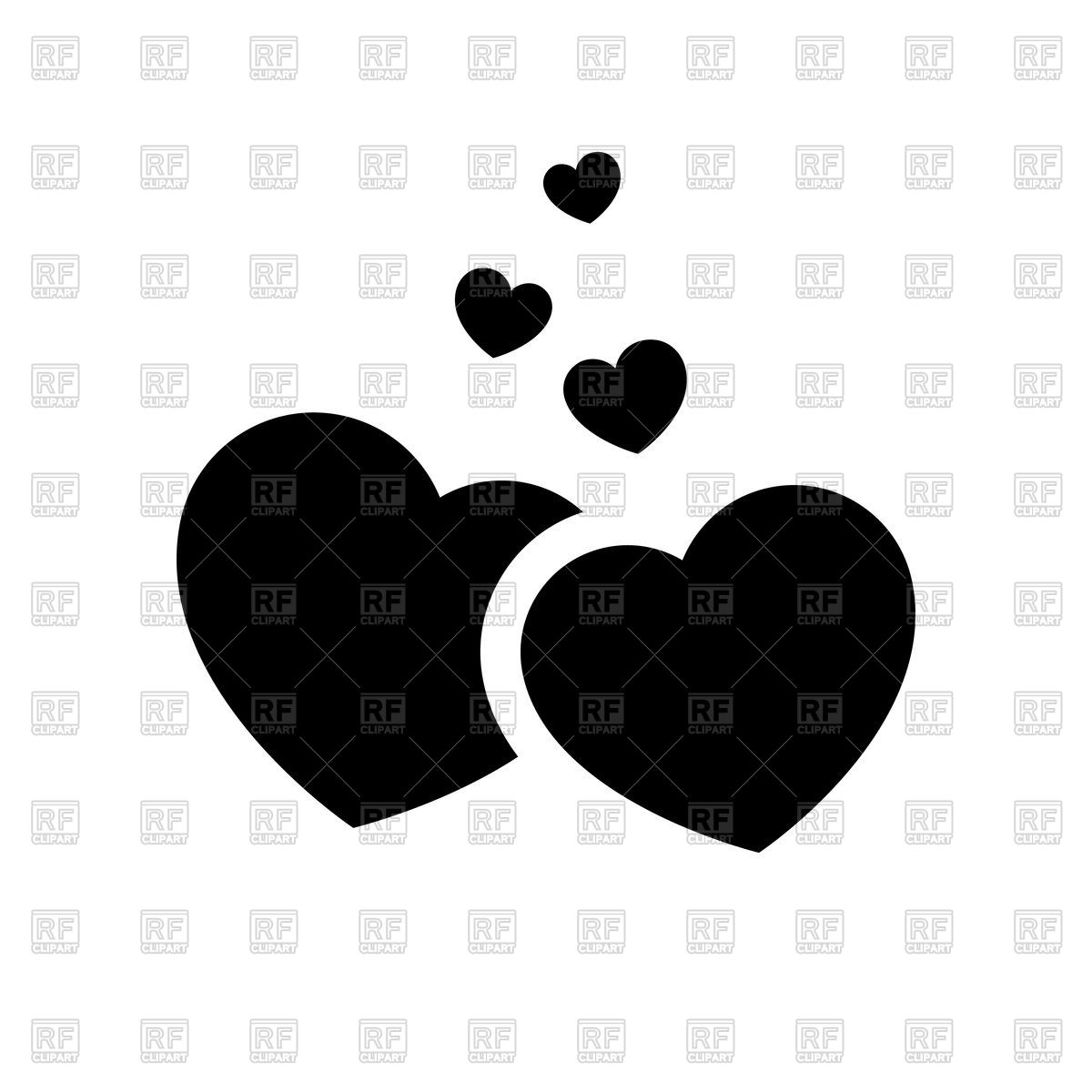 1200x1200 Black Hearts Icon Vector Image Of Icons And Emblems