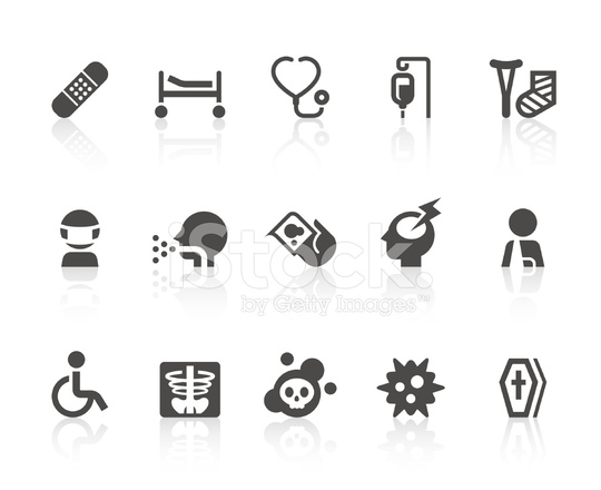 540x440 Disease Icons Simple Black Series Stock Vector
