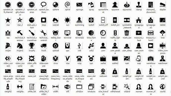 600x337 Free Pieces Of Black Minimalist Icon Download Free Vectors