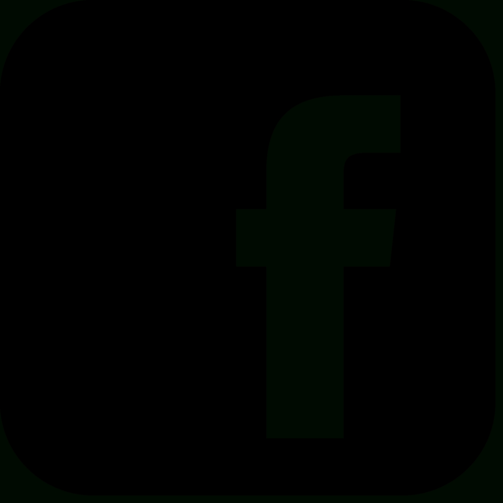 1600x1600 Black Facebook Icon Png