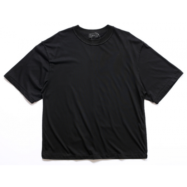 600x600 Black Icon Oversize Plain T Shirt