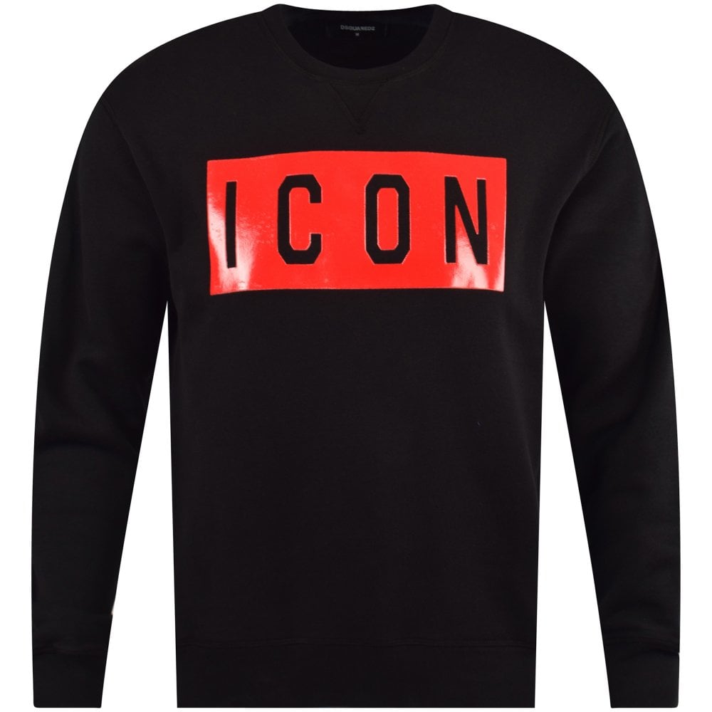 1000x1000 Black Icon Box Logo Sweatshirt