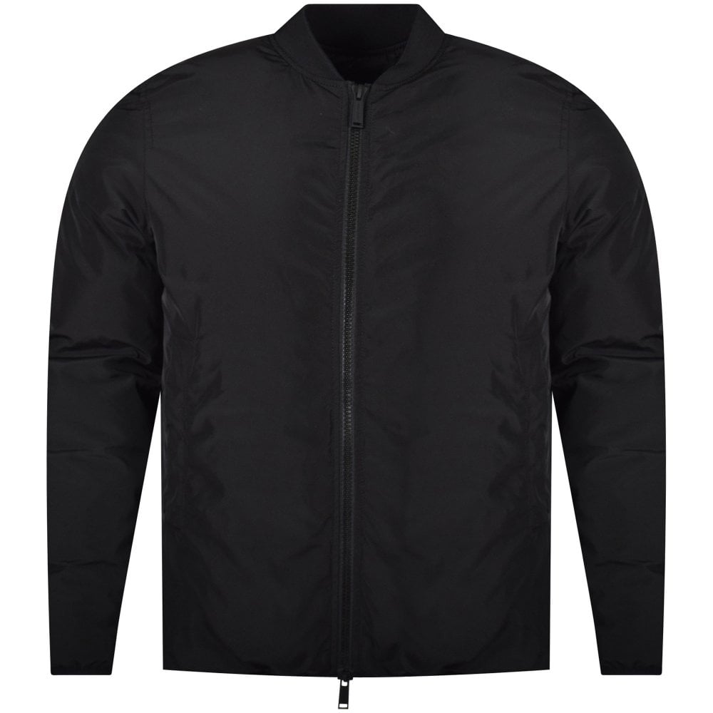 1000x1000 Black Icon Print Bomber Style Jacket