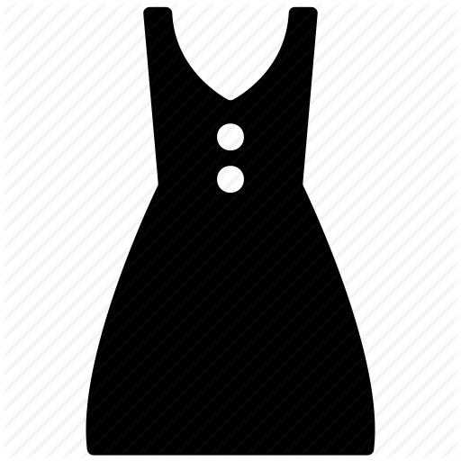 512x512 Floral, Frock, Girl Dress, Little Black Dress, Sleeveless Frock Icon