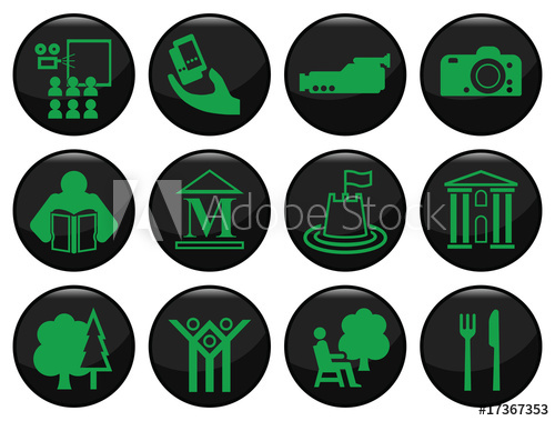 500x379 Entertainment And Leisure Related Black Icon Set