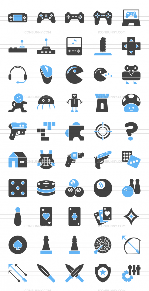 600x1171 Games Entertainment Blue Black Icons