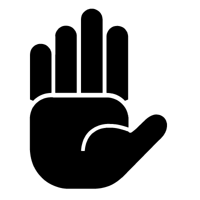 400x400 Hand Black Icon