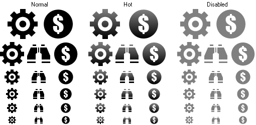 510x250 Black Toolbar Icon Pack