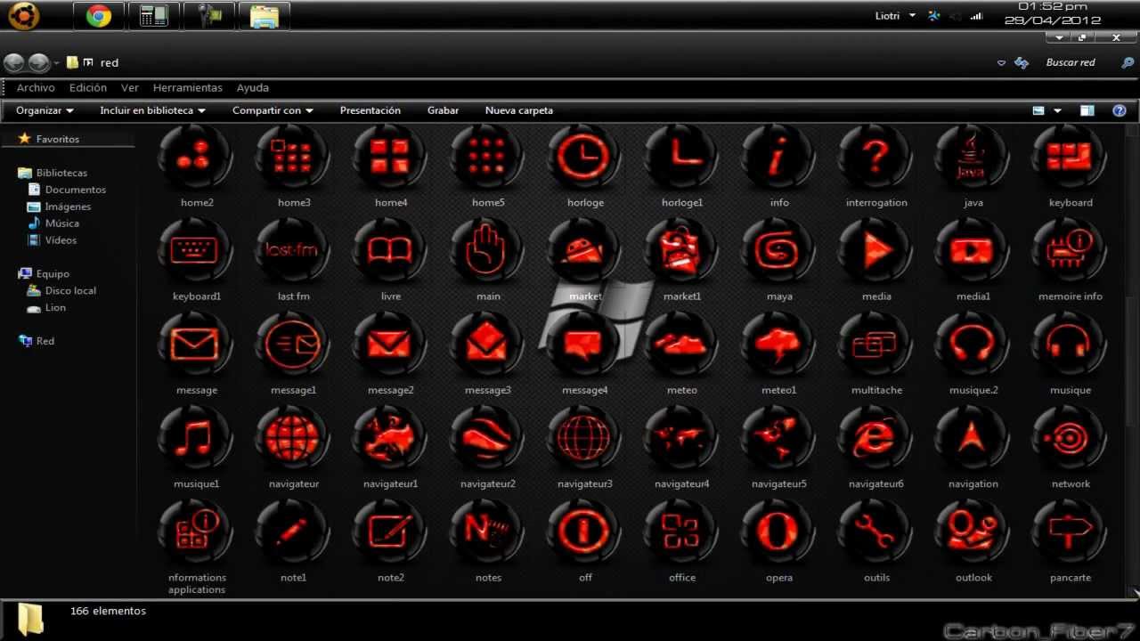 1280x720 Red And Black Icon