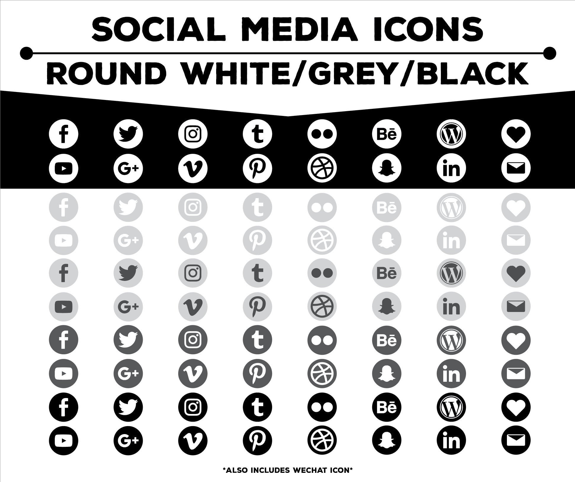 1942x1630 Social Media Icons Round Whitegraylack Icon Pack Png Etsy