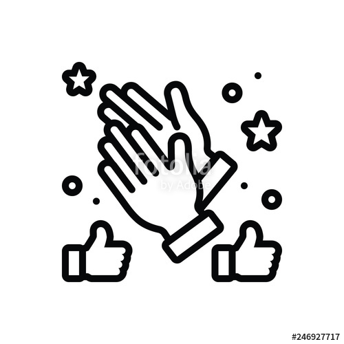 500x500 Black Line Icon For Respectful Stock Image And Royalty Free