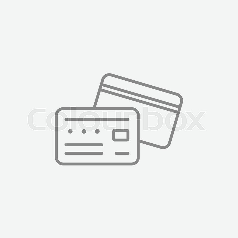 800x800 Credit Card Line Icon For Web, Mobile Stock Vector Colourbox