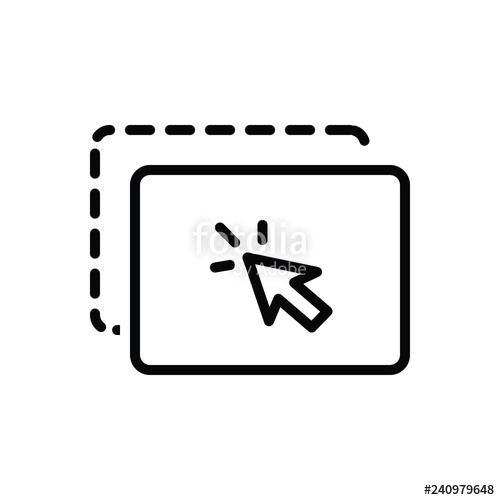 500x500 Black Line Icon For Drag Drop Stock Image And Royalty Free Vector