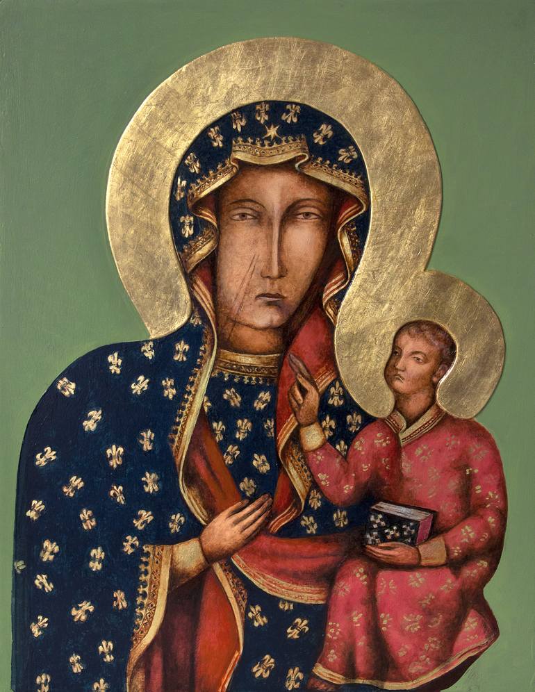 770x996 Black Madonna, Icon Of Virgin Mary Painting