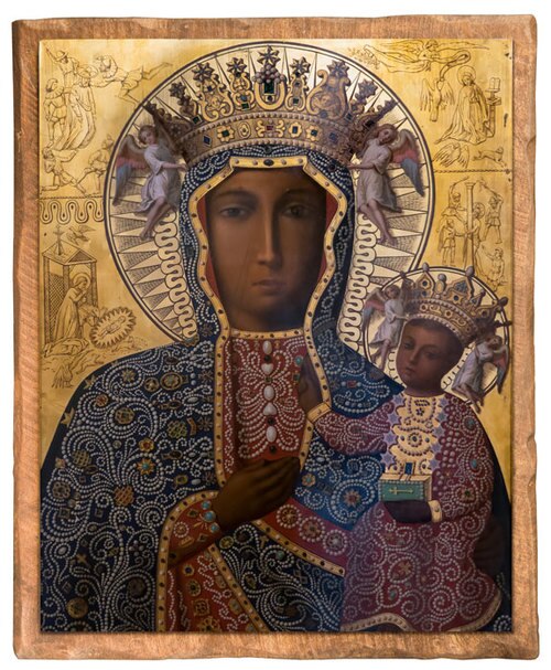 500x607 Black Madonna Of Czestochowa Cloister Collection Catholic Icon Plaque