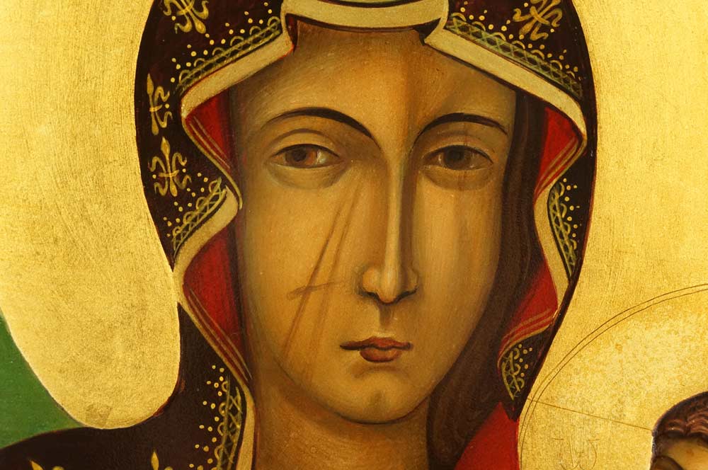 1000x664 Black Madonna Of Czestochowa Hand Painted Icon