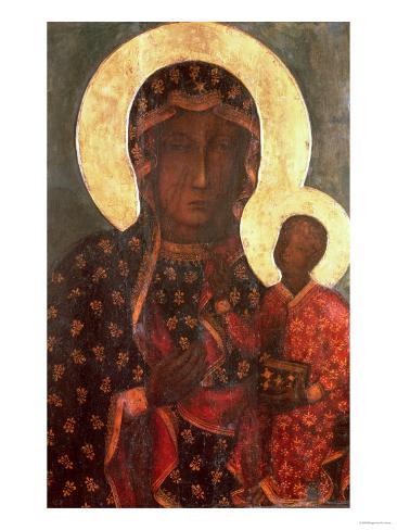 366x488 The Black Madonna Of Jasna Gora, Byzantine Russian Icon