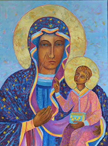 371x500 Polish Black Madonna Print On Canvas Our Lady